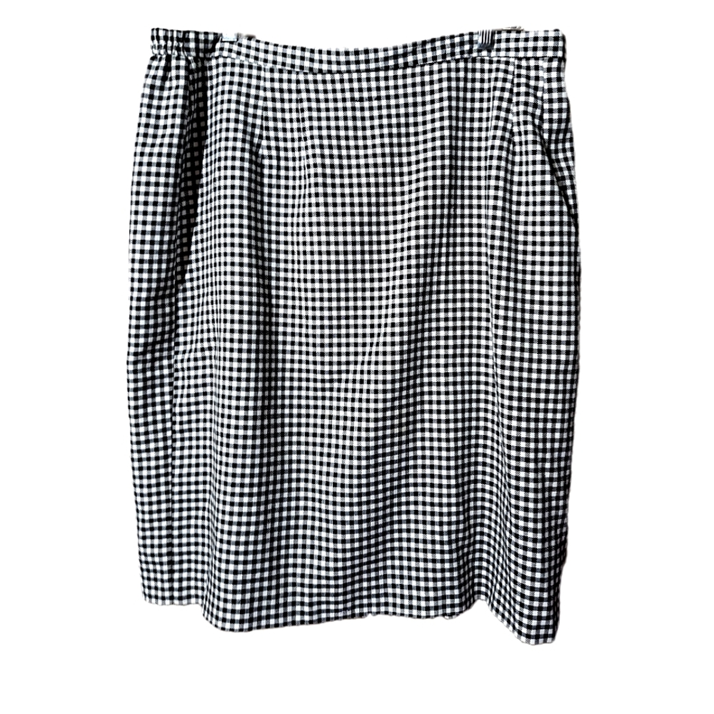 Vintage Gingham Pencil Skirt
